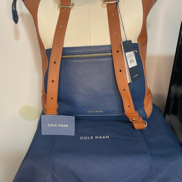 NWT Cole Haan Grand Ambition Convertible Backpack, Bright Blue - Picture 11 of 16